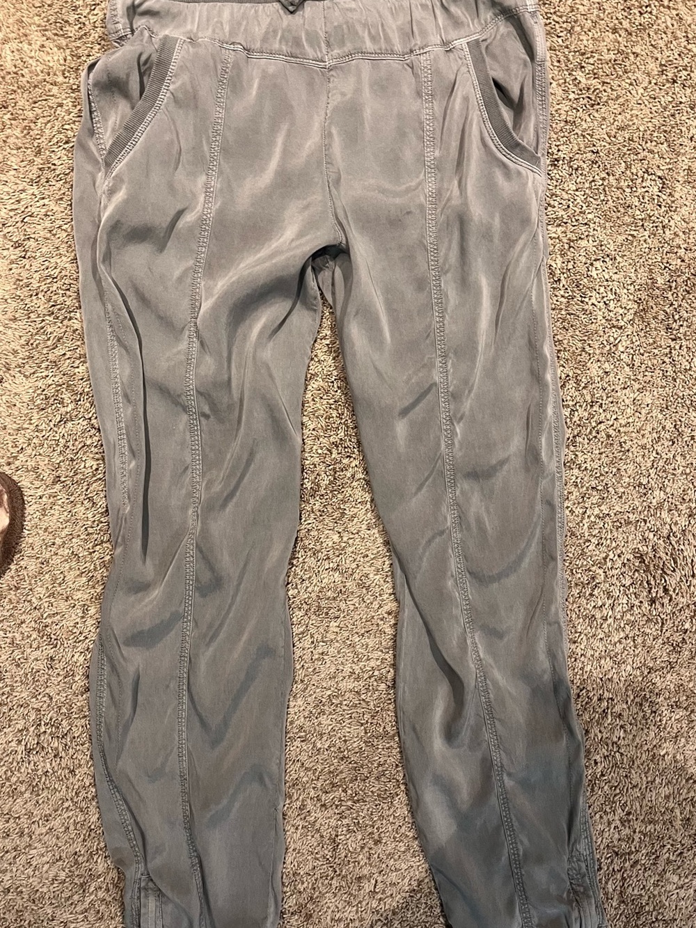 Woman’s grey silky luxery joggers Pants